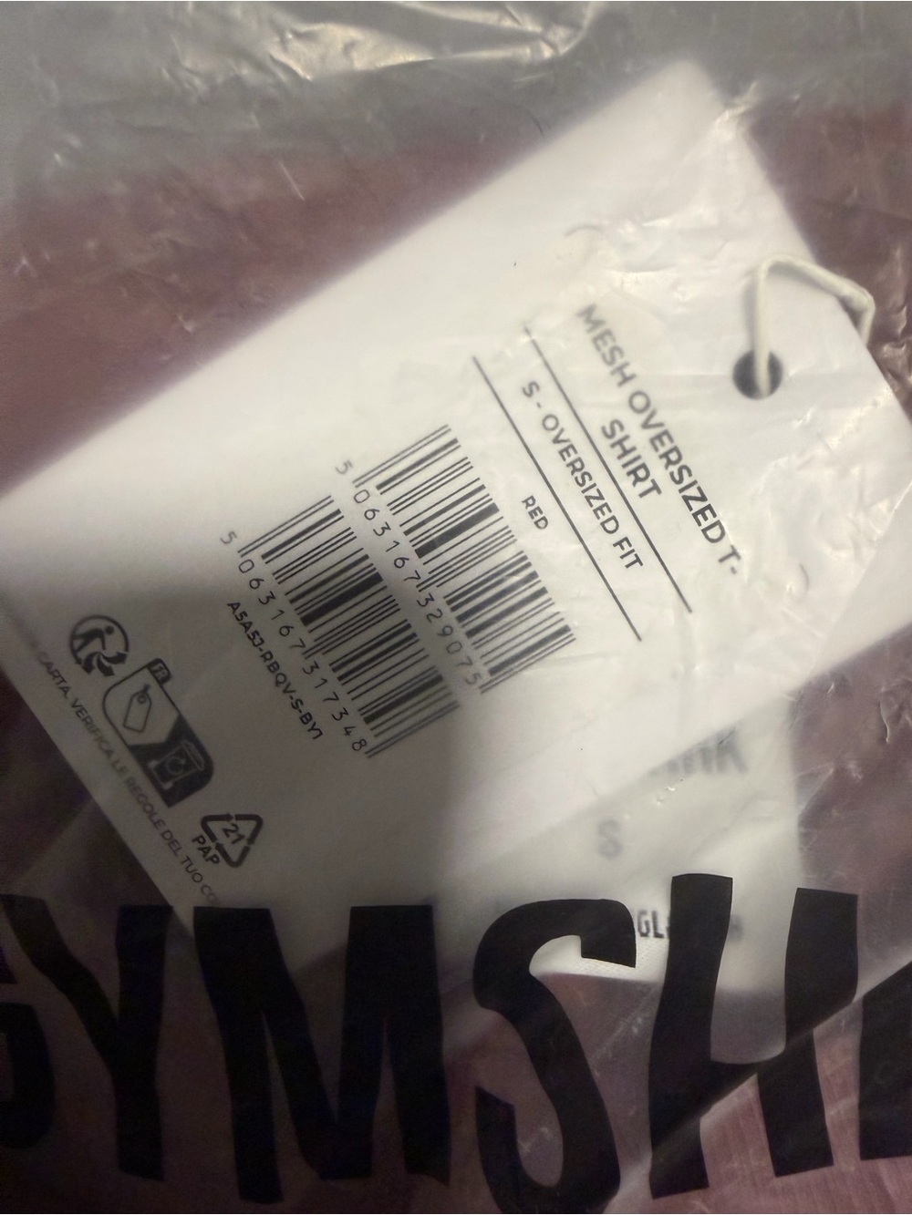 NWT-Gymshark Mesh Oversized T-shirt - Picture 3 of 3